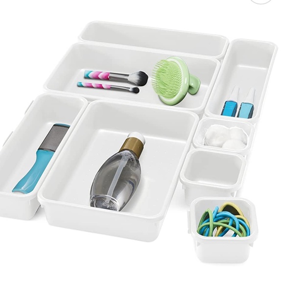 Madesmart - Interlocking / Interchangeable Drawer Organizers - 8pcs - White - Picture 6 of 10